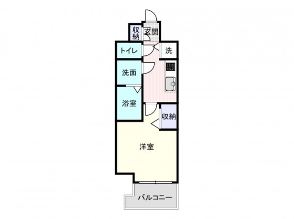 大阪市浪速区日本橋、マンションの間取り画像です