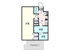 大阪市浪速区日本橋、マンションの間取り画像です