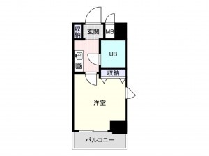 大阪市浪速区元町、マンションの間取り画像です