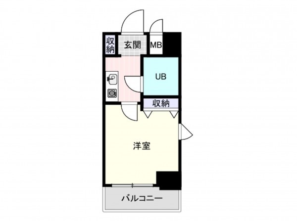 大阪市浪速区元町、マンションの間取り画像です