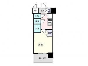 大阪市浪速区幸町、マンションの間取り画像です