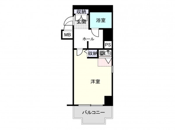 大阪市西区京町堀、マンションの間取り画像です