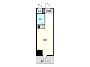 大阪市西区阿波座、マンションの間取り画像です