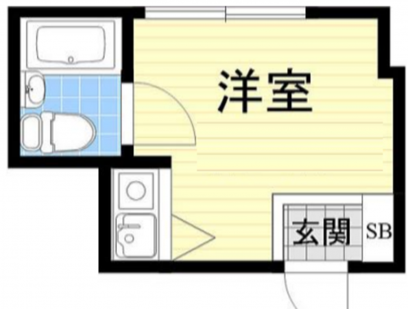 大阪市西区阿波座、マンションの間取り画像です