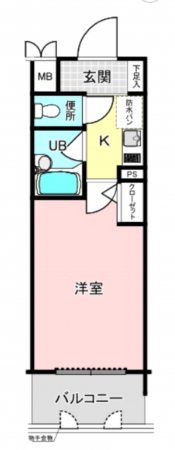 大阪市西区阿波座、マンションの間取り画像です