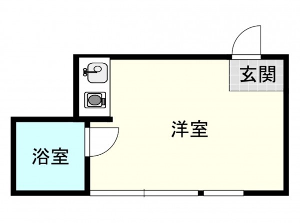 大阪市西区阿波座、マンションの間取り画像です