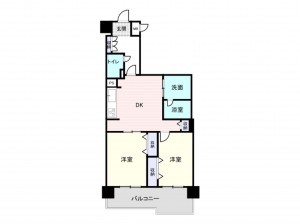 大阪市西区本田、マンションの間取り画像です