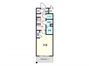 大阪市西区本田、マンションの間取り画像です