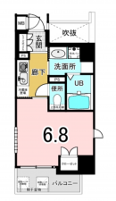 大阪市西区京町堀、マンションの間取り画像です
