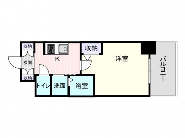 大阪市西区川口、マンションの間取り画像です