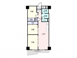 大阪市西区南堀江、マンションの間取り画像です
