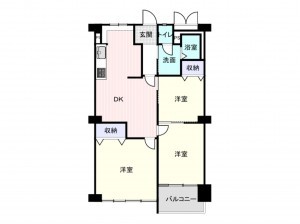 大阪市西区北堀江、マンションの間取り画像です