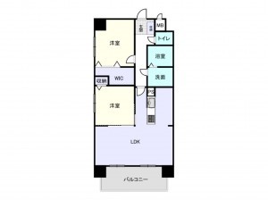 大阪市西区西本町、マンションの間取り画像です