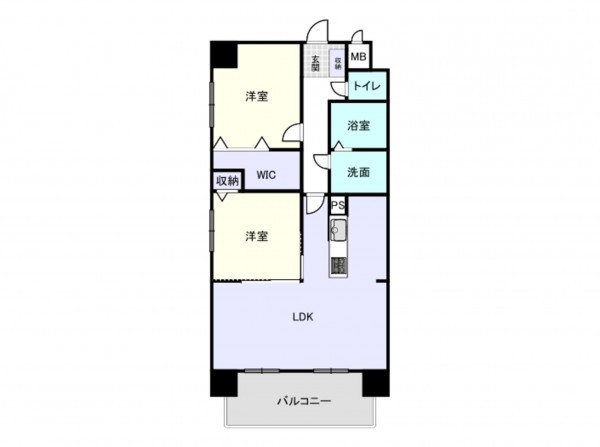 大阪市西区西本町、マンションの間取り画像です
