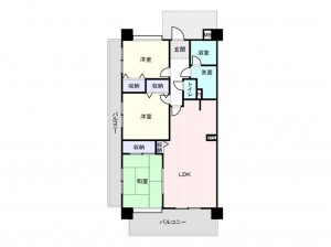 岸和田市作才町、マンションの間取り画像です