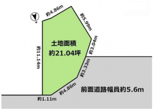 和泉市室堂町、土地の間取り画像です