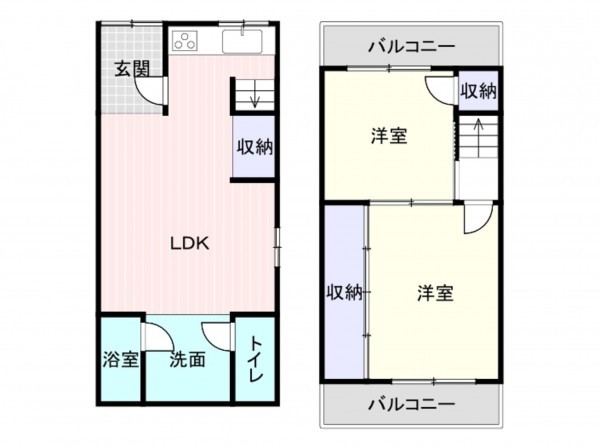 岸和田市磯上町、新築一戸建ての間取り画像です