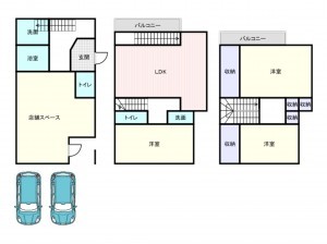 和泉市肥子町、中古一戸建ての間取り画像です