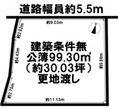 岸和田市上町、土地の間取り画像です