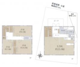 和泉市いぶき野、中古一戸建ての間取り画像です