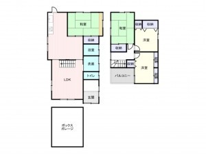 和泉市王子町、中古一戸建ての間取り画像です