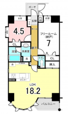 大阪市西区西本町、マンションの間取り画像です