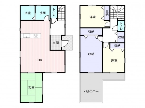和泉市伯太町、新築一戸建ての間取り画像です
