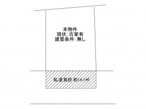 岸和田市野田町、土地の間取り画像です