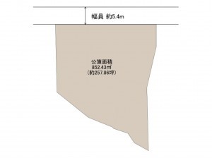 岸和田市池尻町、土地の間取り画像です