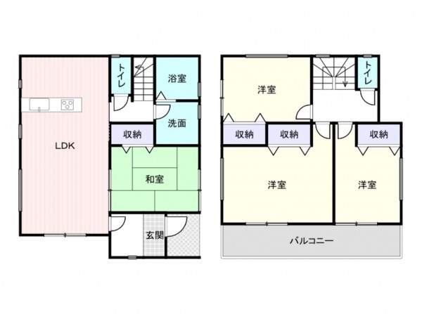 和泉市光明台、新築一戸建ての間取り画像です