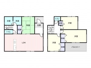 和泉市光明台、新築一戸建ての間取り画像です