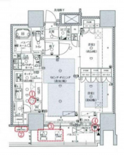 大阪市西区靱本町、マンションの間取り画像です