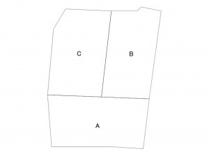 和泉市芦部町、土地の間取り画像です