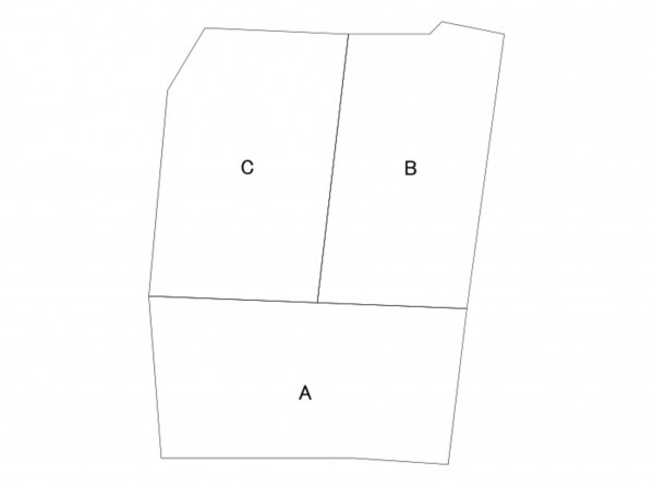 和泉市芦部町、土地の間取り画像です