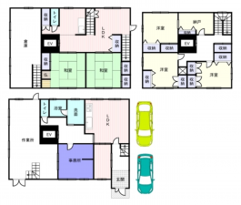 和泉市東阪本町、収益物件/店舗付住宅の間取り画像です
