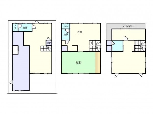 岸和田市藤井町、収益物件/店舗の間取り画像です