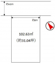 岸和田市小松里町、土地の間取り画像です