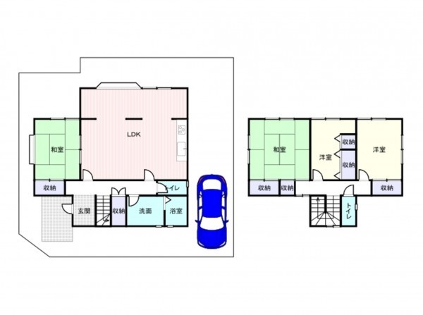 和泉市光明台、中古一戸建ての間取り画像です