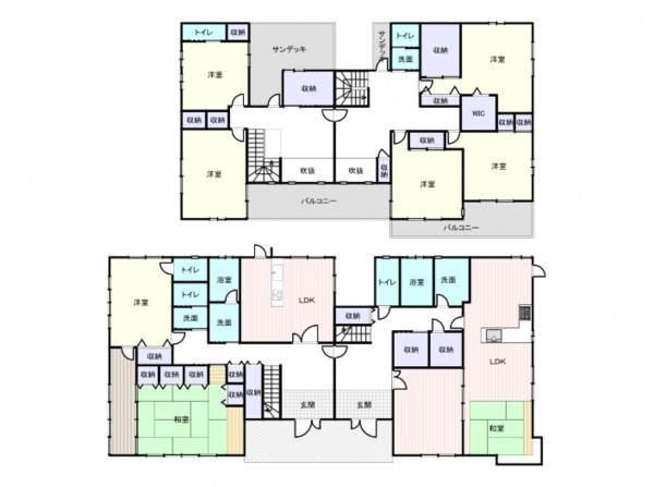 岸和田市並松町、中古一戸建ての間取り画像です