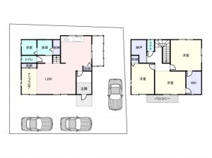 和泉市みずき台、中古一戸建ての間取り画像です