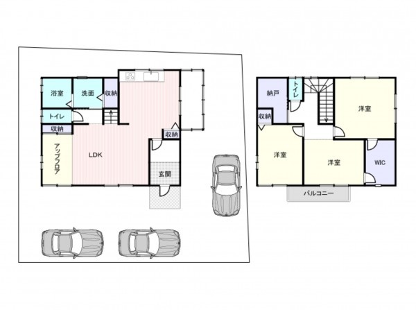 和泉市みずき台、中古一戸建ての間取り画像です