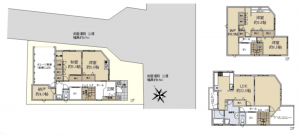 岸和田市戎町、中古一戸建ての間取り画像です