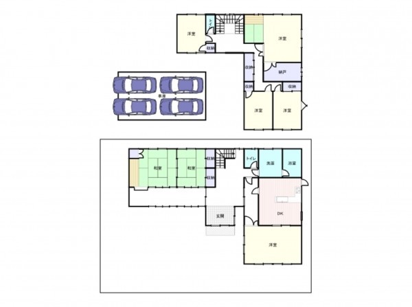 和泉市光明台、中古一戸建ての間取り画像です