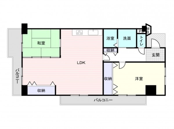 和泉市池田下町、マンションの間取り画像です