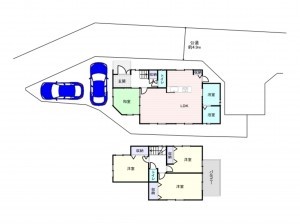 和泉市伯太町、中古一戸建ての間取り画像です