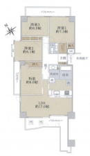 和泉市いぶき野、マンションの間取り画像です