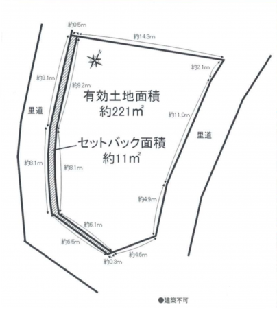 岸和田市岡山町、土地の間取り画像です
