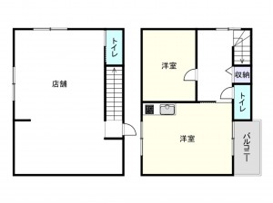 和泉市上町、中古一戸建ての間取り画像です