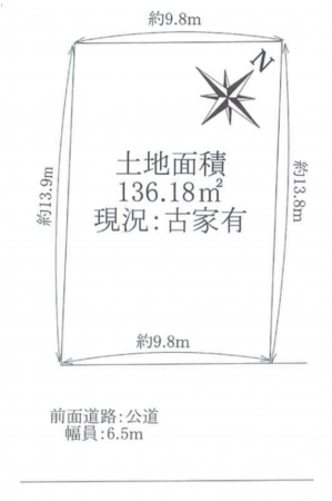 岸和田市宮前町、土地の間取り画像です