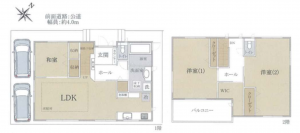 和泉市伯太町、中古一戸建ての間取り画像です